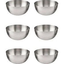 Paslanmaz Çelik Çerezlik Seti, 8.5 Cm, 6 Parça, Dekoratif Servis Kasesi 6 Adet 304 Kalite Paslanmaz Çelik Çerezlik Kuruyemişlik