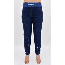 Zanessi Fashion Büyük Beden  Denim Bol Paça Kadın Pantolon
