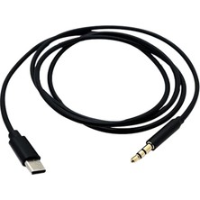 19288 Type-C To 3.5mm Aux Ses Kablosu Telefon ve Laptop Uyumlu 1 Metre Type-C Portuna Sahip Tüm Akıllı Telefonlar, Tabletler ve Dizüstü Bilgisayarlar
