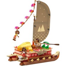 ǀ  Princess Moana’nın Macera Kanosu 43270, 6 Yaş ve Üzeri Kız ve Erkek Çocukları Için Yaratıcı Oyuncak Yapım Seti, Tekne ve 4 Bebek Figürü, Doğum Günü Hediyesi (529 Parça)