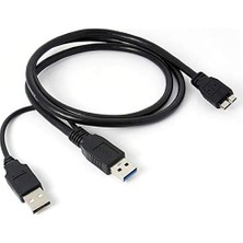 4574 Micro USB 3.0 HDD Harddisk Bağlantı Veri Ara Y Kablosu (1.5 Metre)