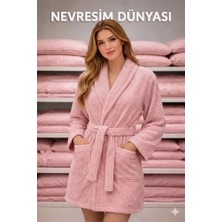 Al-Kar Ticaret Pamuklu Tek Bornoz Pudra Xl Beden
