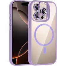 Al-Kar Ticaret Joko Apple Iphone 15 Pro Max Remim Lensli Magsafe Standlı Kapak - Lila