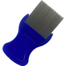 Profesyonel Metal Dişli Bit ve Pire Temizleme Tarağı - Mavi