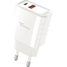 BlueCase Lucatech LC-119 67W Turbo Hızlı Duvar Şarj Cihazı Adaptör + 1 Metre (Usb-A To Type-C) Şarj Kablosu Seti Beyaz