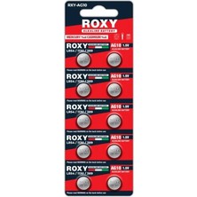 Roxy RXY-AG10 1.5 Volt LR54/1130/189/389 Alkalin Düğme Pil (10'lu Paket)