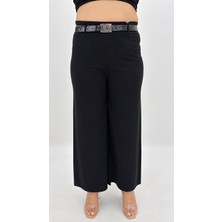 Zanessi Fashion Büyük Beden Örme  Likralı Kadın Pantolon