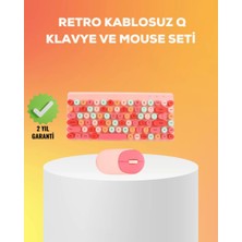 Al-Kar Ticaret Renkli Retro Tuş Takımlı Klavye – 3 Cihaz Bağlantısı, Medya Kısayol Tuşları