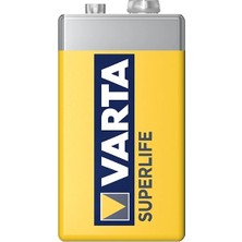 Al-Kar Ticaret Varta Superlife Çinko 9 Volt Pil 12'li Paket