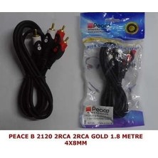 Peace B-2120 2rca 2rca Gold 1.8 mt Jaklı Kablo