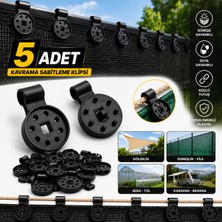 Greathings 5 Adet - Gölge Filesi Klipsi | Gölgelik, Güneşlik, Branda, Sera, Tarım Filesi, Balkon, Karavan ve Tül Sabitleme Klipsi | Uv Dayanımlı Plastik Kelepçe
