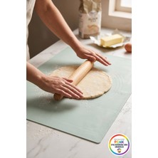 Vivenda Silikon Hamur Açma Matı Ölçü Çizgili Yoğurma Matı Kaymaz Platinum Silikon 50X40 cm