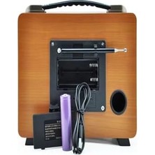 Büyük Pazar Store M-2027BT Gerçek Ahşap Eskitme Kaplama Radyo Fm Am Sw USB Tf Aux Destekli Bluetooth Hoparlör, Turuncu