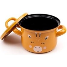 Büyük Pazar Store Little Giraffe Emaye Mini Bebek Tenceresi 12CM (850 Ml)
