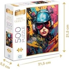Büyük Pazar Store Pilot Kadın 500 Parça 2,2mm Kalınlık 48X33CM Profesyonel Hobi Puzzle Yapboz Serisi