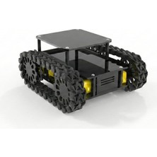 Büyük Pazar Store Arduino Uyumlu 4WD Araba Black Mamba Robot Platform Seti - Palet Tekerlekli Tank Şasesi - Arazi Robot Kiti