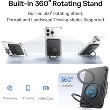 Büyük Pazar Store Magpro 3 Manyetik Standlı Cüzdan, Magsafe Wallet Siyah