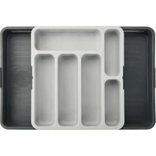 Büyük Pazar Store 6 Bölmeli Büyütülebilir Kaşıklık – Çekmece Içi Çatal Kaşık Bıçak Düzenleyici Organizer, Ayarlanabilir ve Kaymaz Mutfak Içi Düzenleyici-Çekmece,mutfak Düzenleyci (Antrasit Gri)