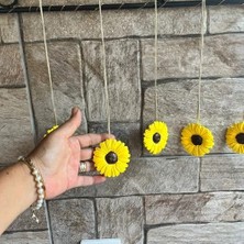 Büyük Pazar Store 5 Li Set Dekoratif Sarı Günebakan Çiçeği Duvar Süsü, Balkon ve Bahçe Dekorasyonu