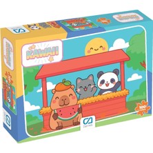 Büyük Pazar Store Kawaii Capybara ve Dostları Temalı  100 Parça 34X24CM Çocuk Puzzle Yapboz Serisi