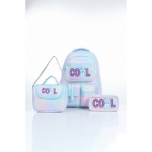 Nurem Bags Cool Okul Çantası Seti – Pastel Renkli (Su Geçirmez Kumaş)