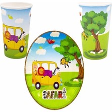 Büyük Pazar Store Safari Tabak Bardak Set 8 Adet