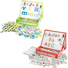 Büyük Pazar Store Eğitici Manyetik Harfler ve Manyetik Matematik Sayı Seti - Magnet Yazı Tahtası Alfabe Sayılar