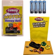 Büyük Pazar Store Motor Deney Seti ve Elektrik Deney Seti 4 Adet Pil Hediyeli