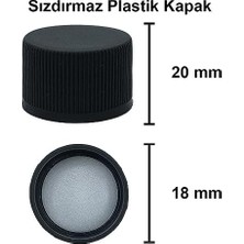 Büyük Pazar Store 100 ml Şeffaf Piramit Sosluk 100 cc Kapaklı Kavisli Cam Şişe 6 Adet (Siyah (Plastik))