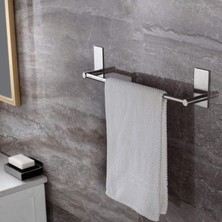 Büyük Pazar Store Paslanmaz Çelik 40CM Havluluk Askılık - Inox - Kendinden Yapışkanlı - Vida Yok