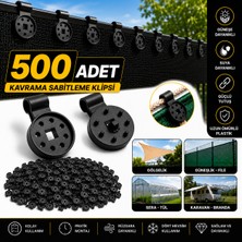 Greathings 500 Adet - Gölge Filesi Klipsi | Gölgelik, Güneşlik, Branda, Sera, Tarım Filesi, Balkon, Karavan ve Tül Sabitleme Klipsi | Uv Dayanımlı Plastik Kelepçe