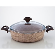 Büyük Pazar Store Falez Creamy Granitec 22CM Kısa Granit Tencere