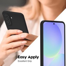 Galaxy A37 Için Kılıf Liquid-Silicone 360° Koruma Sağlayan Kamera Yükseltili Içi Süet Dokulu A37 Kılıf  Darbelere Dayanıklı Tpu Yumuşak Dokulu A37 Koruyucu Kılıfı (Siyah)