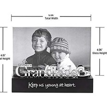 Malden International Designs Grandkids Masaüstü Ifadesi Gümüş Kelime Eklentisi Resim Çerçevesi, 4x6, Siyah