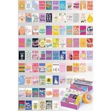Guguk Motivasyon Sözleri Temalı 90 Adet Duvar Poster Seti, Özel Tasarım Kutulu, Oda Dekoru (GGK-K009)