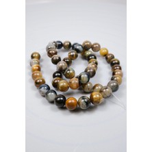 Healcrystal Sanatın ve Doğanın Mükemmel Tuvali: Parlak Picasso Jasper Küre Kesim 8mm Dizi