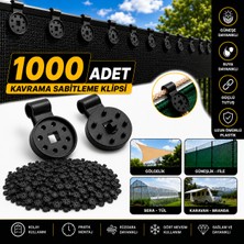 Greathings 1000 Adet - Gölge Filesi Klipsi | Gölgelik, Güneşlik, Branda, Sera, Tarım Filesi, Balkon, Karavan ve Tül Sabitleme Klipsi | Uv Dayanımlı Plastik Kelepçe