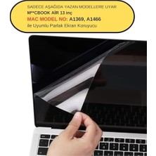 MacBook Air 13 Inç Uyumlu Parlak Şeffaf Ekran Koruyucu Net Görüntü Retina Koruma Usb-A Nesil A1369 A1466 Şeffaf