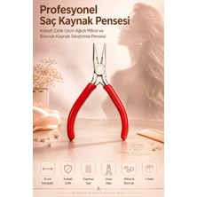 Transformacion Kuaför Saç Kaynak Pensesi Profesyonel Saç Kaynak Pensesi - Uzun Ağızlı Mikro ve Boncuk Kaynak Sıkıştırma Pensesi 721422