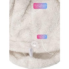 Mikrofiber Saç Havlusu Süper Emici Hızlı Kuruyan Türban Saç Havlusu Şapkası – Uzun Kıvırcık Kalın Saçlar Için Duş Saç Kurutma Havlusu, Plaj Havuz Banyo Kullanım (Krem)
