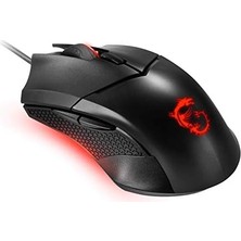 Msı Gg Clutch GM08 Gamıng Mouse 4.200 Dpı Pıxart PAW3519 Optık Sensor Red LED 1.8m Kablo Ayarlanabılır Agırlık Altın Kaplama USB Baglantı Oyuncu Faresı