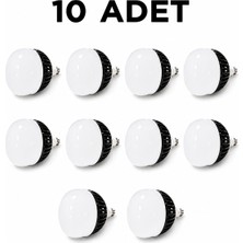 Uzman Dörtler - Ledx 80W Maxı Torch Ampul 6500K Beyaz (Alüminyum Soğutuculu) 10 Adet