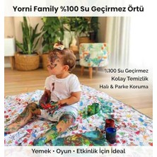 Yorni Family Su Geçirmez Yer/masa Örtüsü, Aktivite, Yemek ve Oyun Için, Doğa Dostu ve Çevreci, Ekoteks Sertifikalı, 150X180 cm