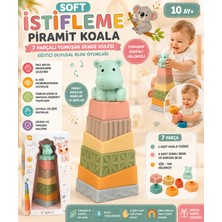 Trust Store Soft Istifleme Piramit Koala 7 Parçalı Yumuşak Denge Kulesi Eğitici Duyusal Blok Oyuncağı