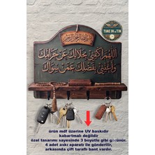 Time in a Tin 2d Ahşapduvar Askısı Anahtarlık Retro Bereket Duası Temalı Dekoratif Duvar Anahtar Askısı