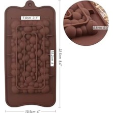 106- Siliko World Silikon Çikolata Bar Kalıpları, Ev Yapımı Çikolata Protein ve Enerji Bar Kalıpları, Kahverengi