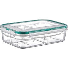 5dm-Dikdörtgen 3 Bölmeli Saklama Kabı Freshbox 1 Lt