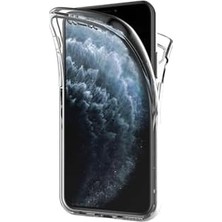 Apple Iphone 11 Pro (5,8) 360 Kılıf Silikon Şeffaf Ön Arka Kmp ile Uyumlu