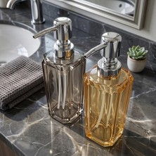1 Adet Premium Akrilik Sıvı Sabunluk - Kristal Kesim Şık Banyo ve Mutfak Sabunluğu (Asorti Renk/model Gönderimi) (Uzun Model)