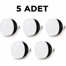 Uzman Dörtler - Ledx 80W Maxı Torch Ampul 6500K Beyaz (Alüminyum Soğutuculu) 5 Adet